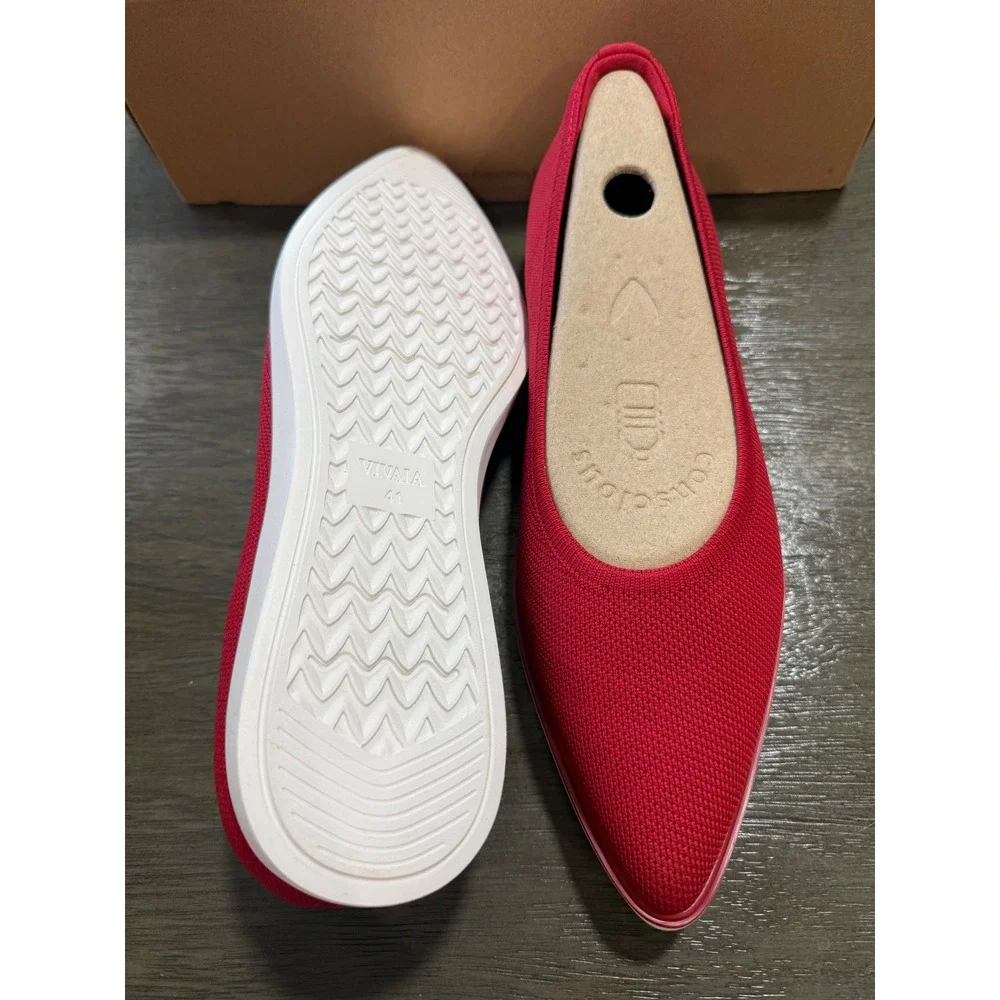 VIVAIA Veronica Pointed Toe Water-Repellent Flats All-Day Comfort EU/41‎ US/9.5